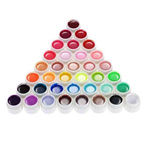 Högkvalitativ 36 färger nagelgel 8ml nagelkonst glitter UV -lampa nagellack gel akryl byggare lim fast set långvarig5379513
