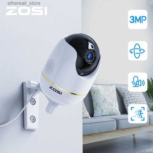 Baby monitor ZOSI IP Dome Camera 3MP HD Pan/Tilt/Zoom Wireless Wifi Sistema di sorveglianza di sicurezza Audio bidirezionale Baby/Nanny/Pet Monitor Q231104