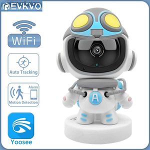 Bebek Monitörler Evkvo 5MP WiFi Robot Kamera AI İnsan İzleme İç Mekan Bebek Monitörü IR Night Vizyon Güvenlik IP Kamera CCTV YOOSEE Uygulama Q231104