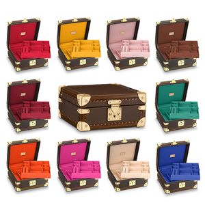 Ladies Fashion Casual Designe Luxury Cosmetic Bag smycken Box Leather Watch Storage Case Toatetry Bag Top Mirror Quality M13513 M2219B