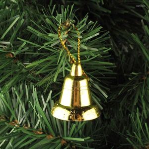 クリスマスの装飾h4cmxw3cmかわいい9pcs/bag treeゴールド/シルブペンダントベル