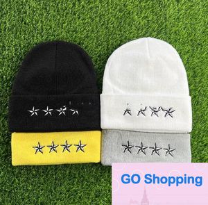 Beani Knitted Hat European Trend Beanie Hat Casual Hip Hop Skateboard Woolen Caps Men's and Women's Embroidered