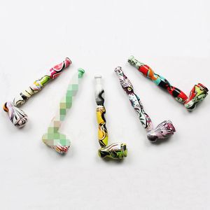 Colorful Metal Alloy Hand Pipes Portable Removable Dry Herb Tobacco Caps Filter Silver Screen Spoon Bowl Innovative Handpipes Smoking Cigarette Holder DHL
