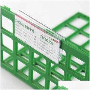 Labels Tags Wholesale 10 8 6Cmx4 2Cm Clear Plastic Pvc Tag Sign Label Display Clip Holder For Supermarket Store Wood Glass Shelf F Dh2Kl