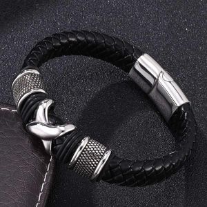 Armreif, hochwertige Geschenke, mit Wachsschnur umwickelt, geflochten, Edelstahl, Schmuck, Silber, graviert, personalisiertes Herren-Lederarmband