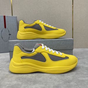 Perfect 2023 Americas Cup Designer Sneakers Skor Matt läder och nylon Sport Lyx Skateboard löpare för män Casual Outdoor Walking Storlek 38-46