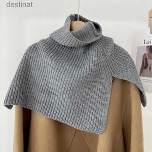 Schals koreanischer gestrickter Schal mit hohem Kragen, Pullover, falscher Kragen, Mantel, Lätzchen, warmer Schal, Nackenschutz, Ärmel, verdickte Kleidung, Accessoires, L231104