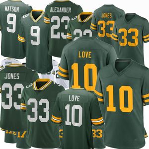 Christian Watson Trikot Josh Jacobs Jaire Alexander AJ Dillon Love Randall Cobb Quay Walker Romeo Doubs Lukas Van Ness Kenny Clark Reggie Weiße Fußballtrikots