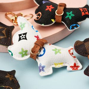 Portachiavi in pelle di lusso Classico design squisito Portachiavi per auto per cani In lega di zinco Cordino unisex Regalo Accessori per gioielli Alta qualità