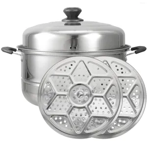 Double Boilers 1Pc Multi-function Stainless Steel Stockpot Practical Layers Steaming Pot