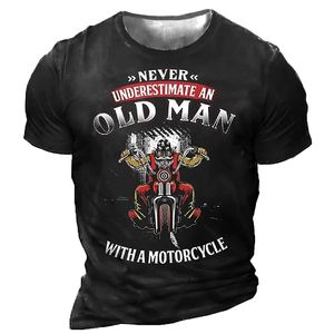 Magliette da uomo Maglietta estiva da motociclista per uomo Motor Biker Stampa 3d Maglietta vintage a maniche corte Old Man Homme Moto Racing Camiseta 230404