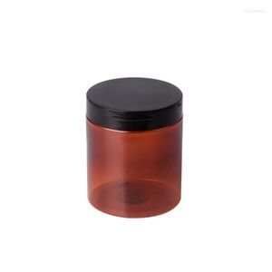 Garrafas de armazenamento 30pcs/lote 250g Amber Cosmetic Jars 8oz de contêineres de atacado de plástico para maquiagem