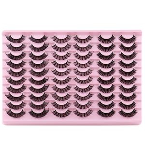 Natural Thick Curled False Eyelashes Soft Light & Delicate Reusable Handmade Multilayer 3D Fake Lashes Extensions Messy Crisscross Lash