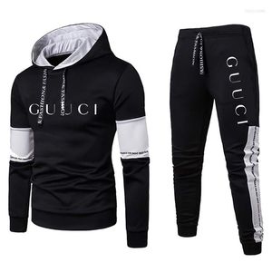 Men's Tracksuits Men Fashion Sweatshirt Set Hoodies Sets Tracksuit 2 Piece Outfits Jogger Brand Suit Male Pullover Winter Streetwear Clothes