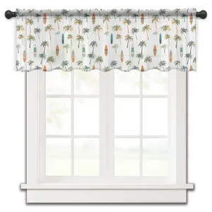 Vorhang Palme Kanu Blatt Zweig Tropisch Kleines Fenster Volant Durchsichtig Kurzes Schlafzimmer Home Decor Voile Vorhänge