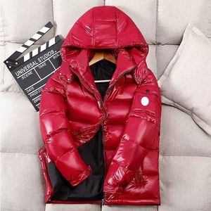 Jacke 2023 Daunenjacke Herren Outdoor Warm Winter Daunenjacke gefüllt mit Kapuze schwerer abnehmbarer Hut Mantel Buchstabe Schwarz Parka Mode rot Tomate L6