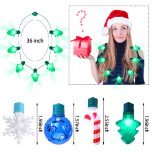 Decorações de natal estilo led feriado colar lightup acessórios festa favores entrega gota amweb