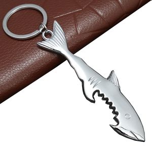 Creative Shark Keychain Metal Bottle Opener Keychain Pendant Keyring Gift