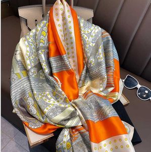 Sarongs 180*90CM thin new lengthened silk scarves in spring and summer ladies long Korean scarves sunscreen beach towels shawls P230403