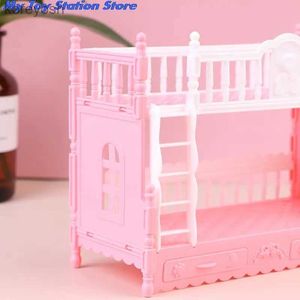 Kitchens Play Food For BJD Doll Children Play House Simulation European Furniture Princess Double Bed With Stairs Toys For Doll AccessoriesL231104