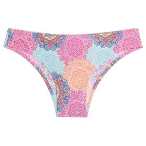 Women's Panties Women Low Rise Seamless Thong Underwear Floral No Show Stretch Briefs