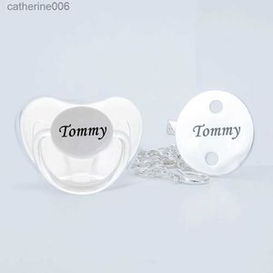 Pacifiers# MIYOCAR personalized silver bling pacifier and full silver pacifier clip BPA free dummy unique design gift baby showerL231104