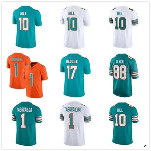 Venda Jersey de futebol personalizada Dolphinsmen Mulheres jovens Dan Marino Tua Tagovailoa Raheem Mostert Tyreek Hill Jaylen Waddle Jevon Holland Mike Gesicki Austin Jackson