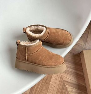 U kvinnor vinter ultra mini boot designer australiska plattform stövlar för män äkta läder varm ankel päls stövlar lyxig sko ny stil 24 mode