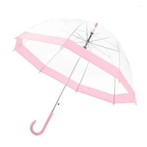 傘の透明なロングハンドル雨傘ウルトラライト女性キッズ女性54DC