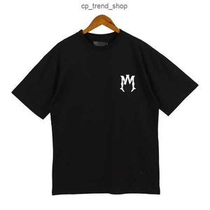 Ärmhylsan amirly designer t shirts tees mode stänk bläck graffiti kort tryckt t-shirt män bomull casual överdimensionerad hiphop streetwear tshirts euro size s-xl 9 s5k8