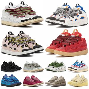 Tasarımcı Ayakkabı Örgüsü Dokunma Ayakkabıları 90'lar Olağanüstü Spor Kabartmalı Kabartmalı Deri Burucu Spor Ayakkabı Nappa Lavins Buzak Hindi Kauçuk Lüks Rahat Ayakkabı
