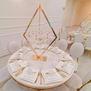 Decoração Novo estilo Decoração de casamento Crystal Centropipic Stand/Luxury Acrílico Flor Stand Pede central para mesa de casamento IMAKE737