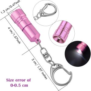 Key Chain Flashlights Mini Led Flashlight Keychain Bright Ring Light Torch With Hook Batteries Included Drop Delivery Amlmc