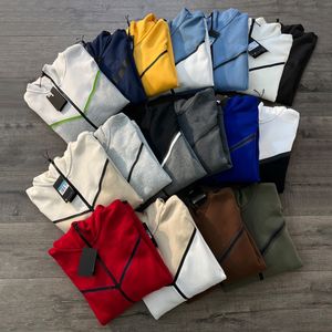 Nowy sezon technologii polaru Wysokiej jakości męskie spodnie projektanci bluzy kurtki sportowe przestrzeń bawełniana z kapturem z kapturem pełna kurtka z zapinem