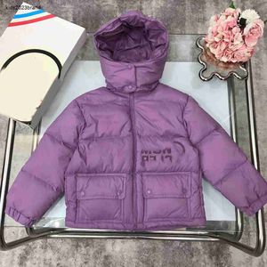 Nuovo piumino invernale per bambini Cappotto per bambini in nylon laccato Taglia 110-160 Cappotto per bambini con cappuccio staccabile Nov05