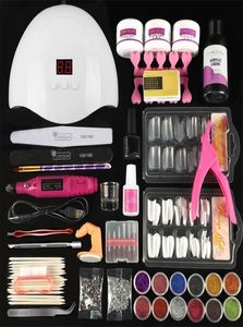 Kit per nail art Kit acrilico Set manicure professionale Set polvere di cristallo per estensione Trapano per fiori intagliato Lampada UV LED acrilico Liqui1660673