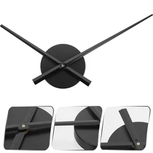 Wall Clocks Clock Creative Metal DIY Large Cross- Stitch Hands Mechanism Accessories Without For Home ( Black )