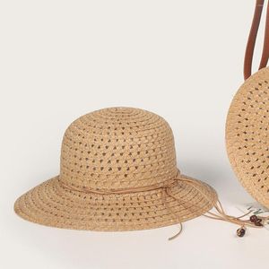 Cappelli a tesa larga Boho Cappello da sole Panama Cappelli da sole Visiera da 12 pollici Spiaggia Donna Uomo Paglia alla moda Per le vacanze Campeggio Escursionismo estivo