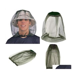 Partyhüte Antimosquito Cap Travel Cam Hedging Leichter Midge Mosquito Insect Hat Bug Mesh Head Net Gesichtsschutz Dh08 Dhdxc