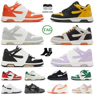 Top Fashion Out Off Office Low Tops OOO Sta Sneakers Sapatos Designer Couro Preto Branco Verde Rosa Cinza Lilás Bege Dhgate Mens Mulheres Casual Treinadores 36-45