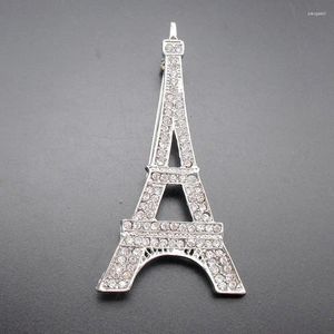 Broches Moda Senhora Cristal Torre Eiffel Forma Espumante Strass Pin Broche Item NO.: BH7436