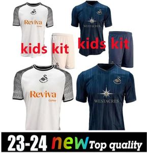 Swansea Futbol Formaları Şehri 2023 24 Camisetas de Futbol Ev Uzak Piroe Cullen Ntcham Cooper Grimes Erkek Yetişkin Setleri Kit Futbol Gömlekleri