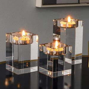 Titulares de vela Candl Luxury Candels Holder Design de garrafas modernas Clear Candles Jar Stand Vasos