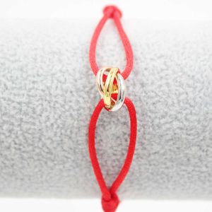 Nytt hett rostfritt stål armband 3 metallspänne band snörning kedja flerfärgad justerbar storlek för kvinnor man unisex 9p32