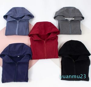 Frauen Fleece Hoodie Reißverschluss Jacke Yoga Tragen Dicke Herbst Winter Tragen Kaschmir Sport Top Casual Kapuze