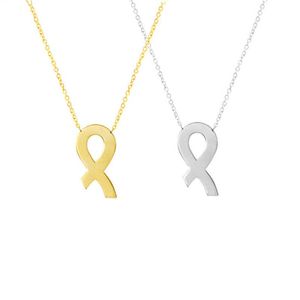 Hänge halsband bröstcancer medvetenhet band aids halsband rostfritt stål charm guld ros kärlek välgörenhet varm halsduk charm