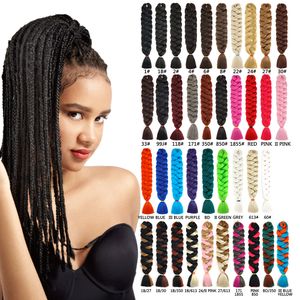 Syntetyczne Jumbo Braid Hair Extensions Dreadlock 41 cali 165G