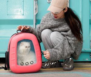 Cat backpack pet go out special, color style variety, ventilation and a sense of security