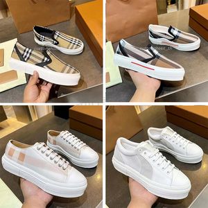 Designer Casual Shoes Vintage Checked Cotton Sneaker Men Women Plaid Sneakers Low-top Sneaker Leather Trainers Striped Pattern Trainer Canvas Gabardine Loafers
