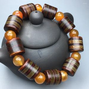 Bir Bangle Bir Yuan Müzayedesi Doğal Tibet Cennet Boncukları Nadir Kova Bilekler Erkek Yeşim